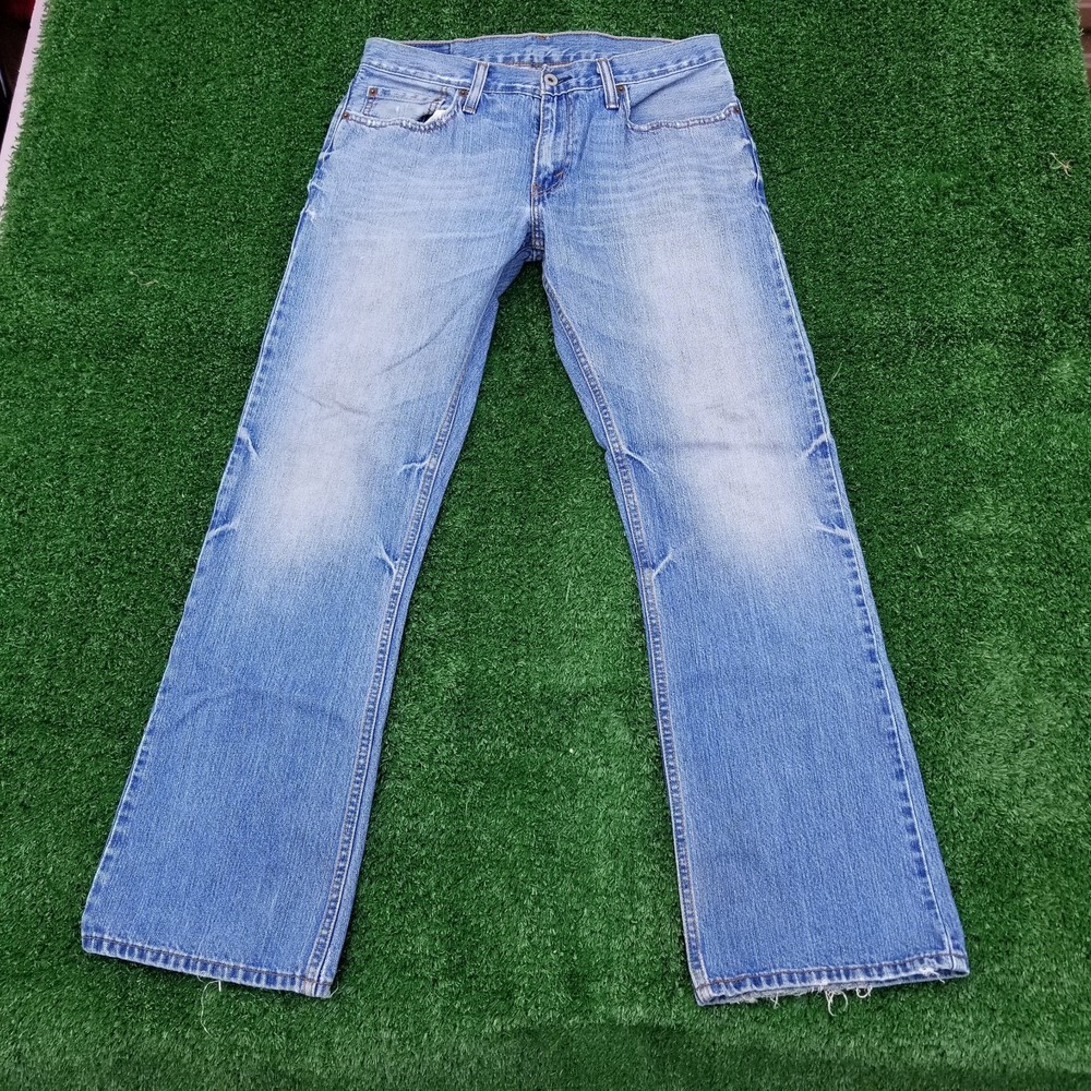 Levi's 527 Jeans Mens 32x31 Light Blue Boot Cut Denim Casual Wear Cotton